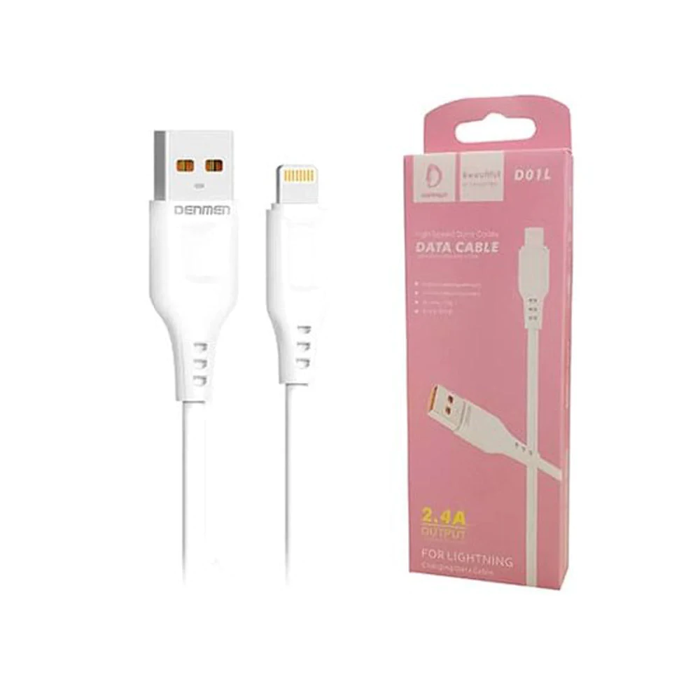 Denmen D01L High Speed Data Cable 2.4A - Lightning USB | for I PHONE